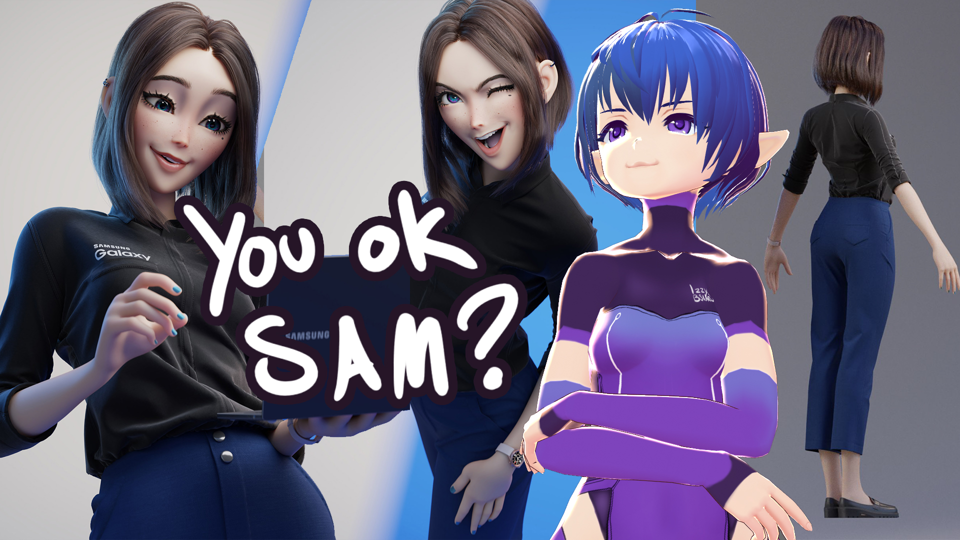 Really cool mashup of Alita and Sam (Samsung galaxy girl) from